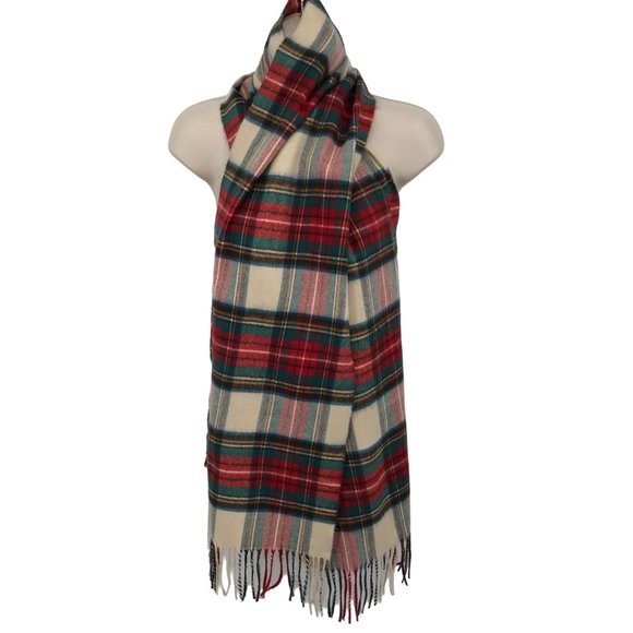 D&Y Accessories - D&Y Softer Than Cashmere? Womens Multi Colored Plaid Fringe Scarf OS